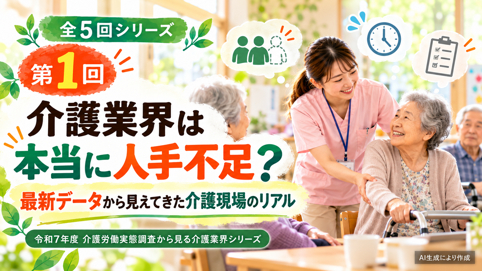 第1回｜介護業界は本当に人手不足？最新データから見えてきた介護現場のリアル