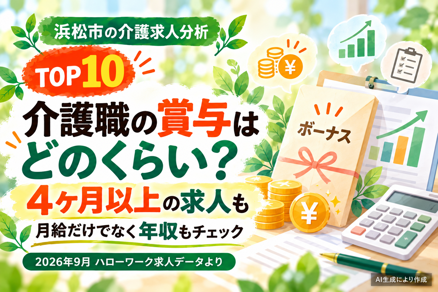 【2026年最新】浜松市の介護職・賞与が多い求人TOP10｜ボーナスを比較