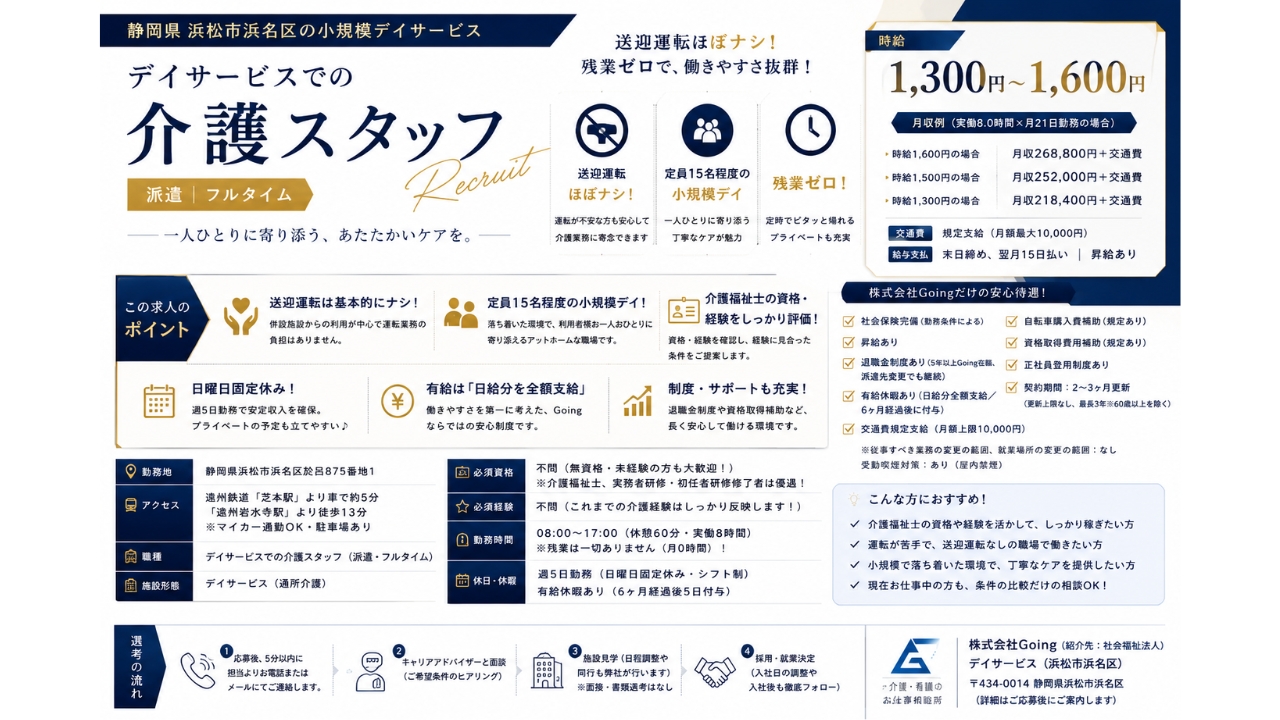株式会社Going(派遣先:社会福祉法人)